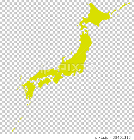 グリーン日本列島地図 38401313