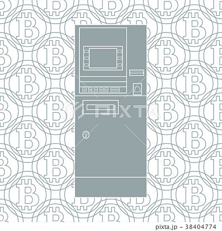 Stylized icon of a colored automatic teller 38404774