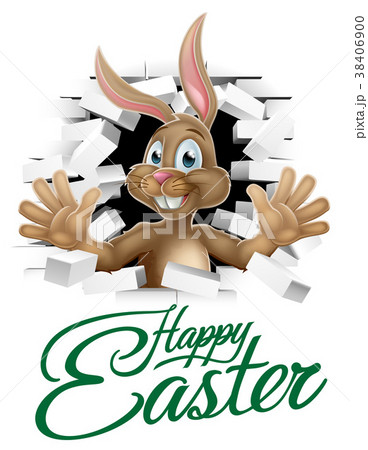 Happy Easter Bunny Sign 38406900