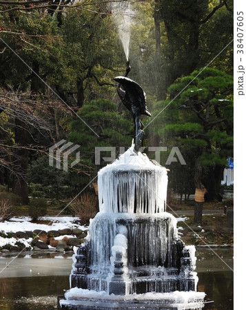 厳冬期の風物詩として、よく新聞記事でも取り上げられる日比谷公園の凍てついた噴水である。 38407605