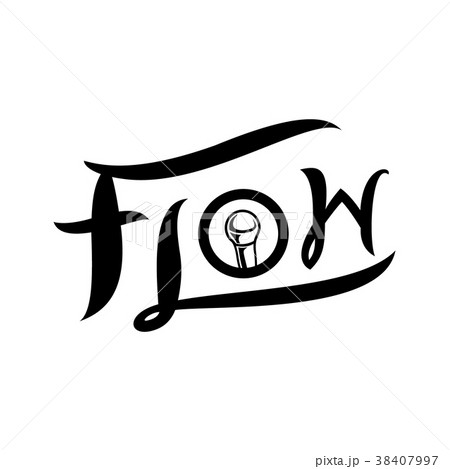flow typography with microphone logo flow typography with microphone logo 38407997