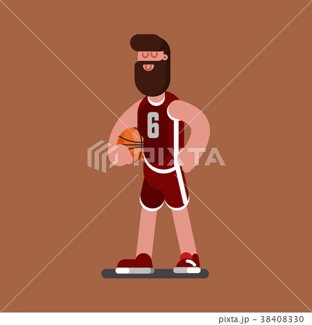 Bascketball player standing with ball Bascketball player standing with ball 38408330