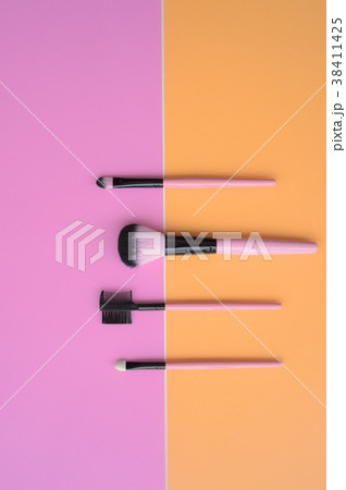 Set of makeup brushes for background Set of makeup brushes for background 38411425