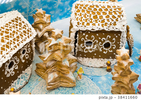 Christmas gingerbread and cookies in form of Christmas gingerbread and cookies in form of 38411660