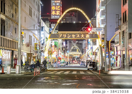 愛知県 名古屋市 プリンセス大通 夜景 愛知県 名古屋市 プリンセス大通 夜景 38415038