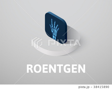 Roentgen isometric icon, isolated on color 38415890
