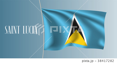 Saint Lucia waving flag vector illustration Saint Lucia waving flag vector illustration 38417282