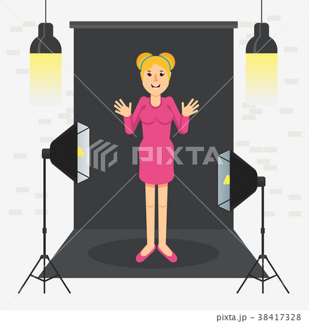 photostudio girl sitting 38417328