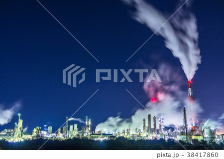 《兵庫県》播磨臨海工業地帯・工場夜景 《兵庫県》播磨臨海工業地帯・工場夜景 38417860