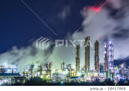《兵庫県》播磨臨海工業地帯・工場夜景 《兵庫県》播磨臨海工業地帯・工場夜景 38417868