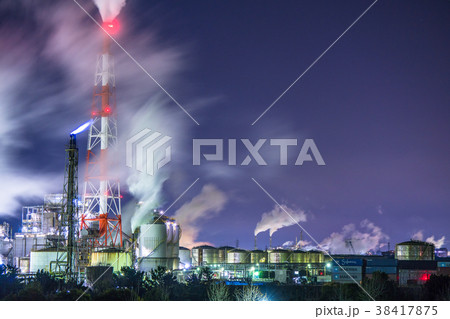 《兵庫県》播磨臨海工業地帯・工場夜景 《兵庫県》播磨臨海工業地帯・工場夜景 38417875