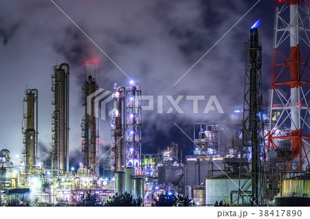《兵庫県》播磨臨海工業地帯・工場夜景 《兵庫県》播磨臨海工業地帯・工場夜景 38417890