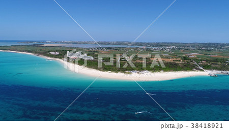 宮古島前浜ビーチ空撮 38418921
