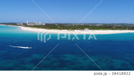 宮古島前浜ビーチ空撮 38418922