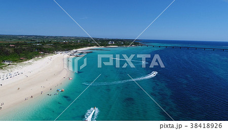 宮古島前浜ビーチ空撮 宮古島前浜ビーチ空撮 38418926