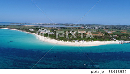 宮古島前浜ビーチ空撮 宮古島前浜ビーチ空撮 38418935
