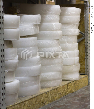 heat insulation a lot of rolls are stored in stock 38420216