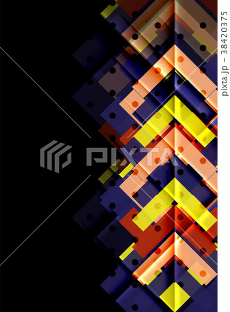 Color arrows on black background 38420375