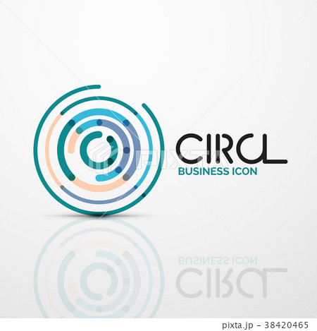Abstract swirl lines symbol, circle logo icon 38420465