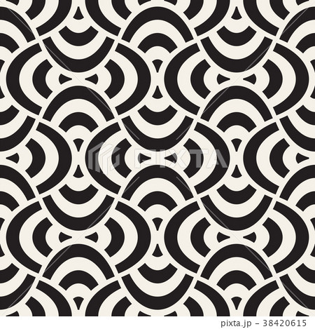 Vector geometric seamless pattern with curved Vector geometric seamless pattern with curved 38420615