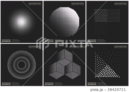 Universal Halftone Geometric Shapes For Design Universal Halftone Geometric Shapes For Design 38420721