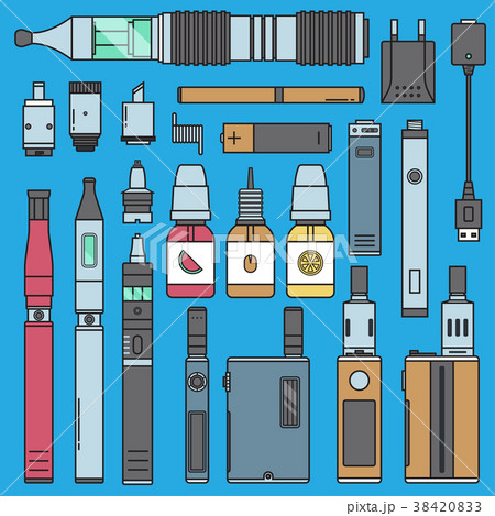 Vape vector device set cigarette vaporizer vapor 38420833