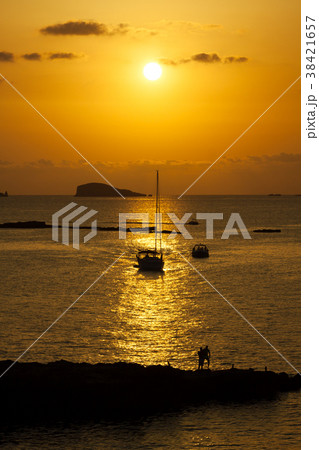 Ibiza Beautiful sunset in Cala Conta, Ibiza, 38421657
