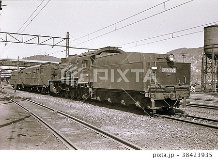 昭和43年　蒸気機関車D50　米原機関区　滋賀県 38423935