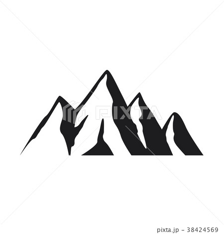 Mountain icon on white background 38424569