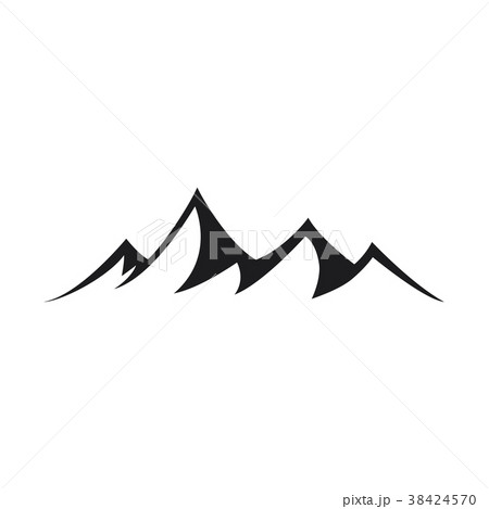 Mountain icons on white background 38424570