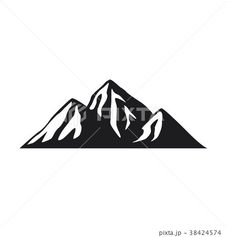 Mountain icons on white background 38424574