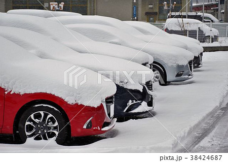 車に積もった雪 車に積もった雪 38424687