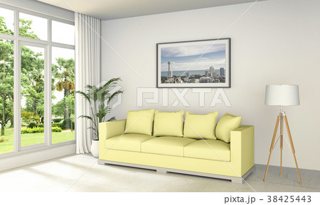 Living room interior in modern style, 3d render 38425443