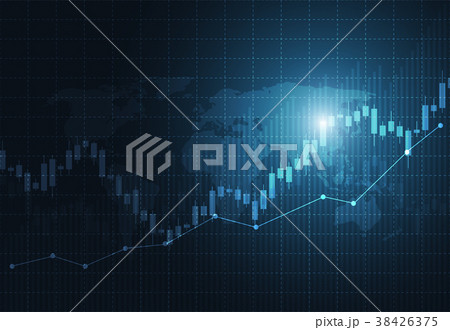 business candle stick graph chart of stock marketのイラスト素材