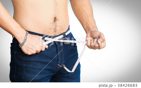man try loss weight isolated man try loss weight isolated 38426683