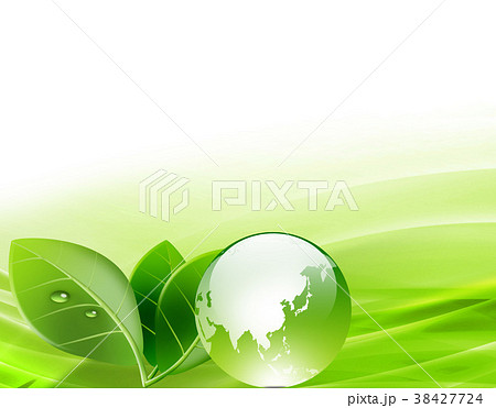 エコロジー背景 成長 エコ 自然環境 省エネ 若芽 地球のイラスト素材