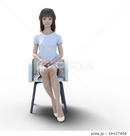 最高のイラスト画像 無料ダウンロード女の子 椅子 座る イラスト