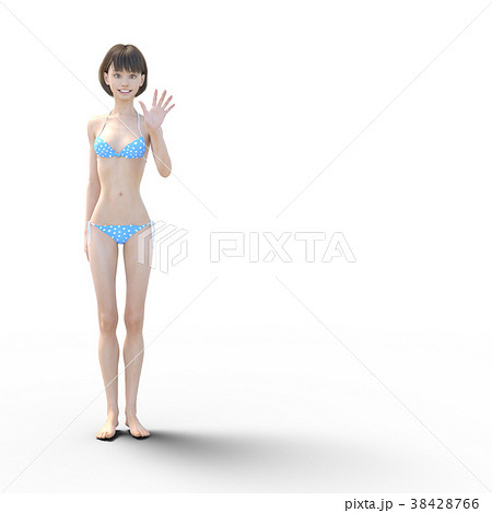 水着の女性　夏イメージ　perming3DCG　イラスト素材 38428766