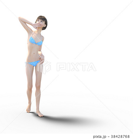 水着の女性　夏イメージ　perming3DCG　イラスト素材 38428768