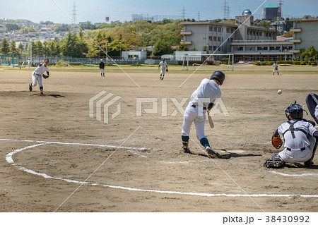 高校野球試合風景 38430992