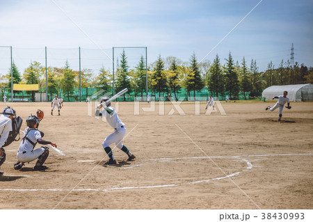 高校野球試合風景 38430993