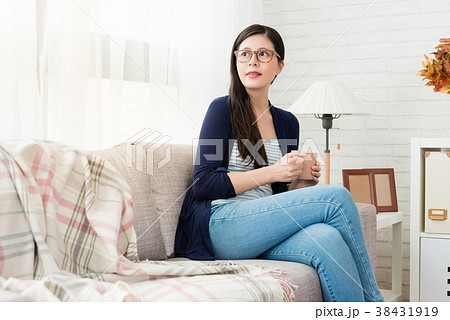 Asian women enjoy drink hot chocolate 38431919