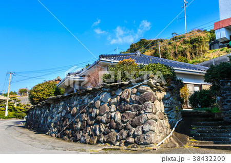 外海石積集落景観　石築地と石塀　ながさきサンセットロード　【長崎県長崎市外海町】 38432200