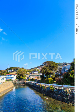 外海石積集落景観　出津川の護岸石積み　ながさきサンセットロード　【長崎県長崎市外海町】 38432298