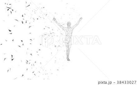 Conceptual abstract man with hands pointing up Conceptual abstract man with hands pointing up 38433027