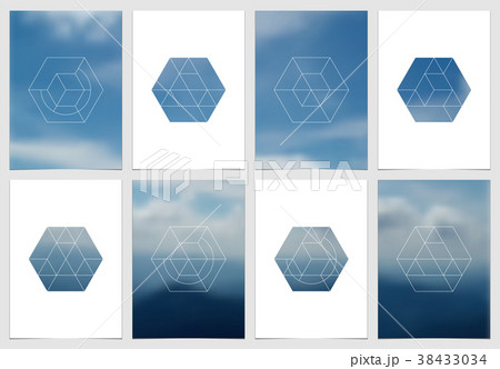 A4 brochure cover design with geometric shapes and A4 brochure cover design with geometric shapes and 38433034