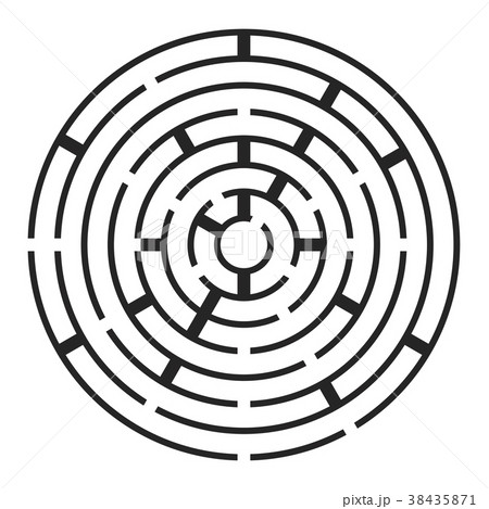 round maze, labirynth vector symbol icon design. round maze, labirynth vector symbol icon design. 38435871
