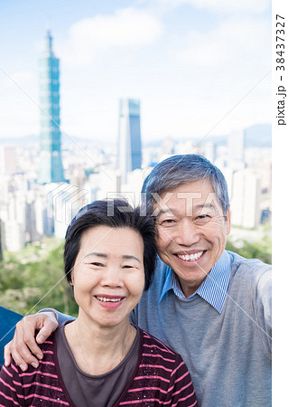 old couple selfie in taipei 38437327
