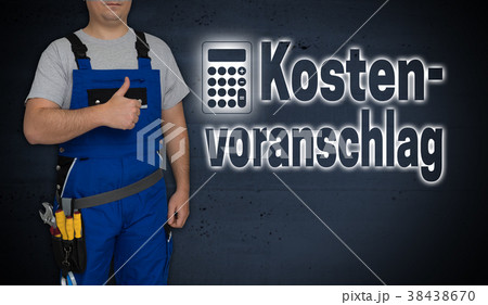 Kostenvoranschlag (in german quotation) with calculator and craf Kostenvoranschlag (in german quotation) with calculator and craf 38438670