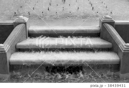 Stairs with running water. 38439431